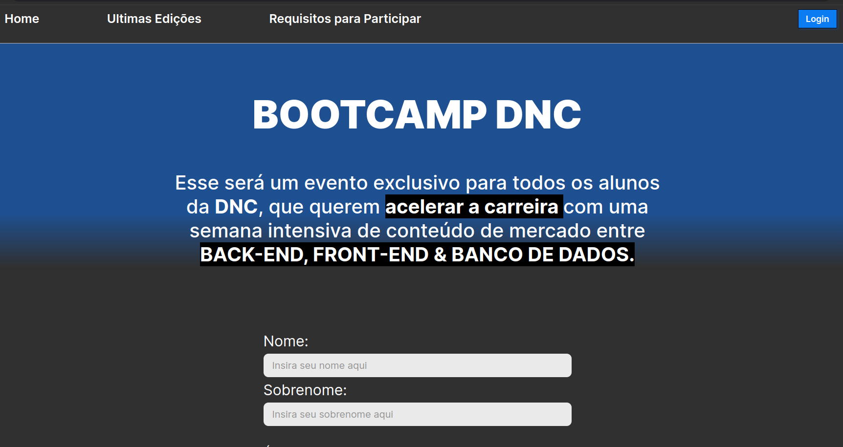 Bootcamp DNC